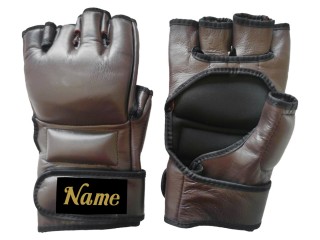 Personalisierte MMA Handschuhe : KNGCUST-MMA-Braun