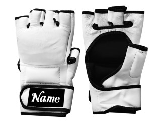 Personalisierte MMA Handschuhe : KNGCUST-MMA-Weiß