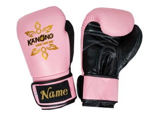 Personalisierte Echtleder Boxhandschuhe : KNGCUST-R-418