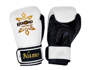 Personalisierte Echtleder Boxhandschuhe : KNGCUST-R-420