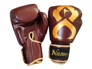 Personalisierte Echtleder Boxhandschuhe : KNGCUST-R-423