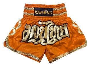 Kanong Muay Thai shorts - Thaiboxhosen für Kinder : KNS-121-Orange-K