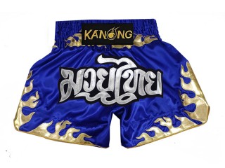 Kanong Muay Thai shorts - Thaiboxhosen für Kinder : KNS-145-Blau-K