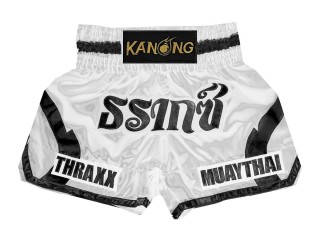 Kundenspezifische Muay Thai Hosen : KNSCUST-1241 Weiß