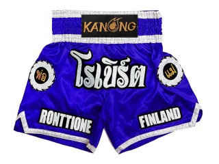 Personalisierte Muay Thai Hosen : KNSCUST-1242-Blau