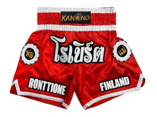 Kundenspezifische Muay Thai Hosen : KNSCUST-1242-Rot