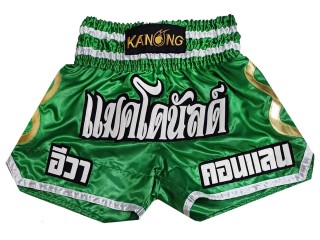 Personalisierte Thaiboxhosen : KNSCUST-1250-Grün