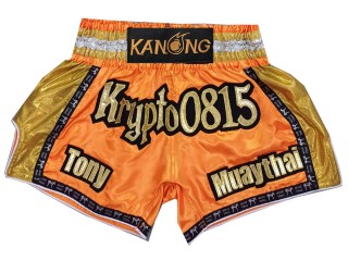 Personalisierte  Kickboxing Hosen : KNSCUST-1257 Orange